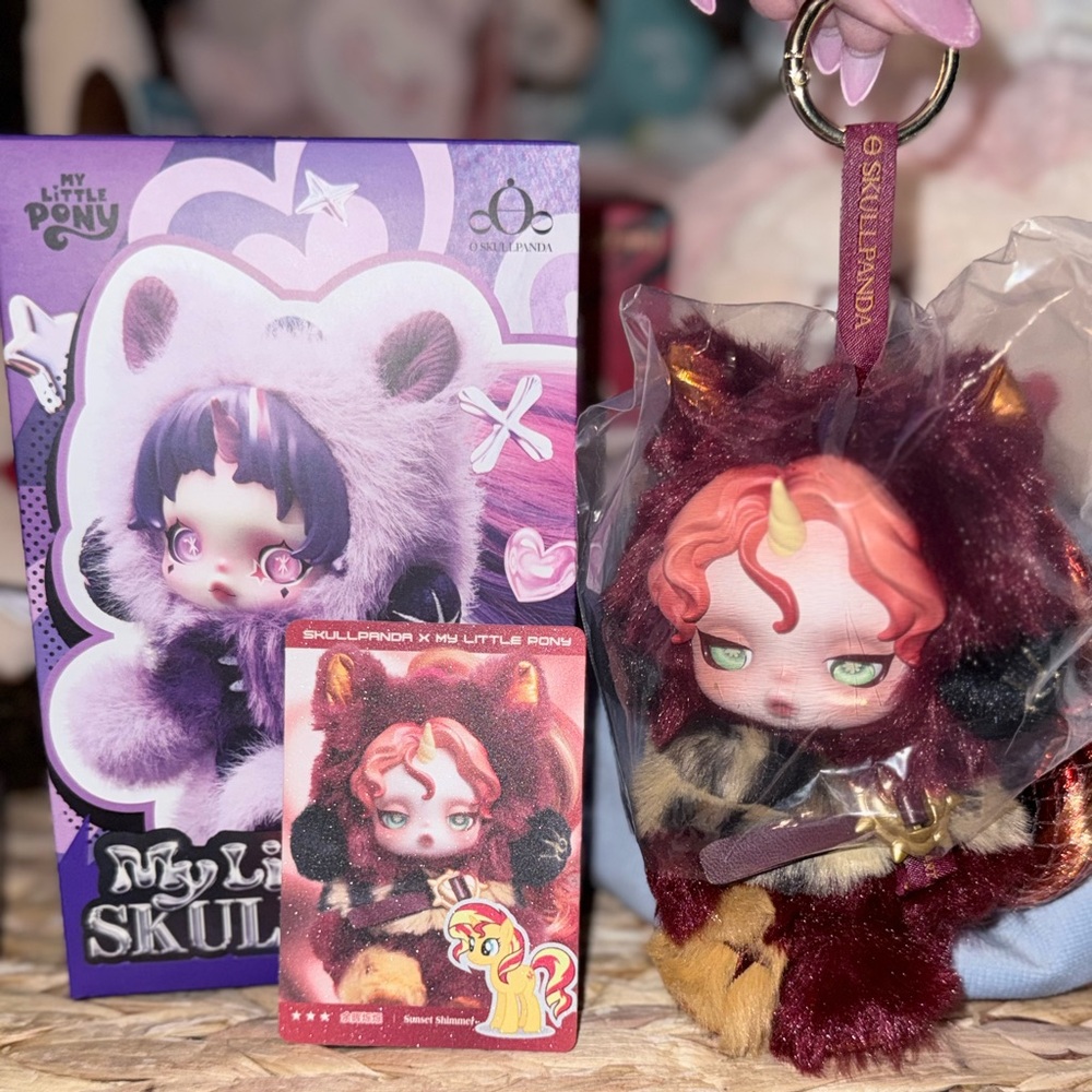POP MART Skullpanda x My Little Pony – Secret Sunset Shimmer Plush Pendant